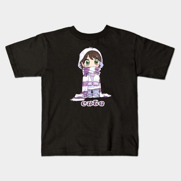 cute little girl Kids T-Shirt by carismashop